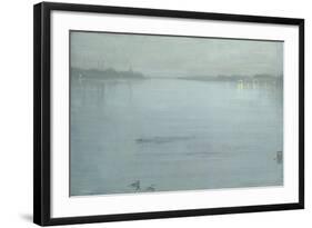 Nocturne: Blue and Silver - Cremorne Lights-James Abbott McNeill Whistler-Framed Giclee Print