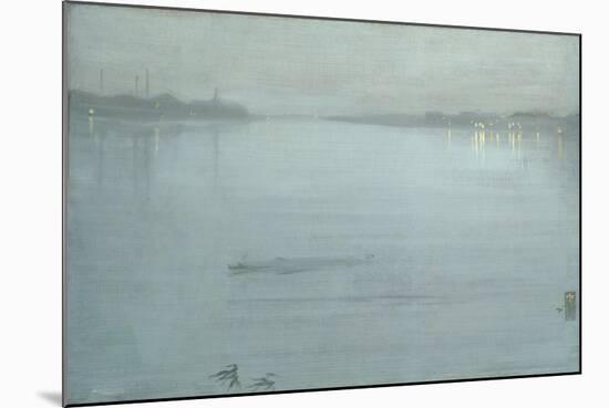 Nocturne: Blue and Silver - Cremorne Lights-James Abbott McNeill Whistler-Mounted Giclee Print