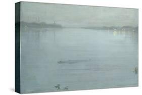 Nocturne: Blue and Silver - Cremorne Lights-James Abbott McNeill Whistler-Stretched Canvas