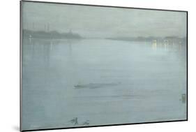 Nocturne: Blue and Silver - Cremorne Lights-James Abbott McNeill Whistler-Mounted Giclee Print