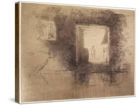 Nocturne: Furnace from The Second Venice Set, 1879-1903-James Abbott McNeill Whistler-Stretched Canvas