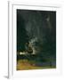 Nocturne in Black and Gold, the falling Rocket, 1875 (Oil on Panel)-James Abbott McNeill Whistler-Framed Giclee Print