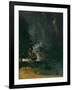 Nocturne in Black and Gold, the falling Rocket, 1875 (Oil on Panel)-James Abbott McNeill Whistler-Framed Giclee Print