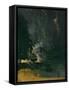 Nocturne in Black and Gold, the falling Rocket, 1875 (Oil on Panel)-James Abbott McNeill Whistler-Framed Stretched Canvas