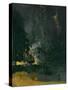 Nocturne in Black and Gold, the falling Rocket, 1875 (Oil on Panel)-James Abbott McNeill Whistler-Stretched Canvas