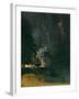 Nocturne in Black and Gold, the falling Rocket, 1875 (Oil on Panel)-James Abbott McNeill Whistler-Framed Giclee Print