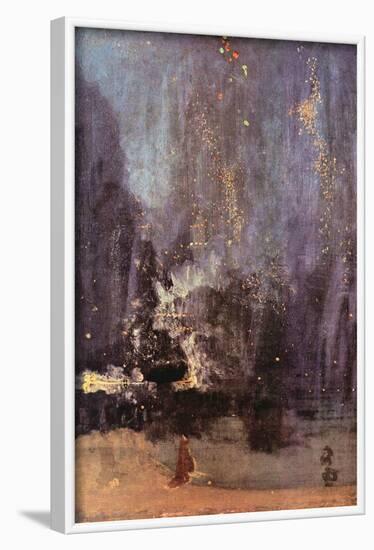 Nocturne in Black and Gold, the Falling Rocket-James Abbott McNeill Whistler-Framed Art Print