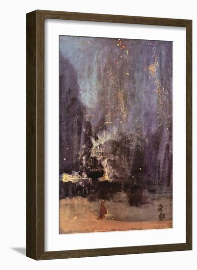 Nocturne in Black and Gold, the Falling Rocket-James Abbott McNeill Whistler-Framed Art Print