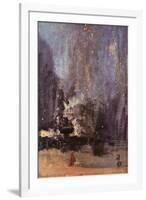 Nocturne in Black and Gold, the Falling Rocket-James Abbott McNeill Whistler-Framed Art Print