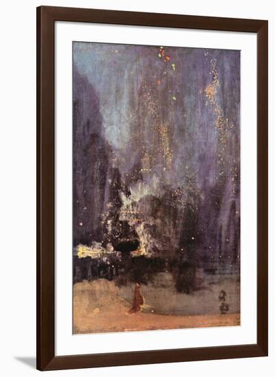 Nocturne in Black and Gold, the Falling Rocket-James Abbott McNeill Whistler-Framed Art Print