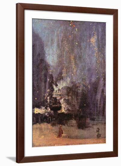 Nocturne in Black and Gold, the Falling Rocket-James Abbott McNeill Whistler-Framed Art Print