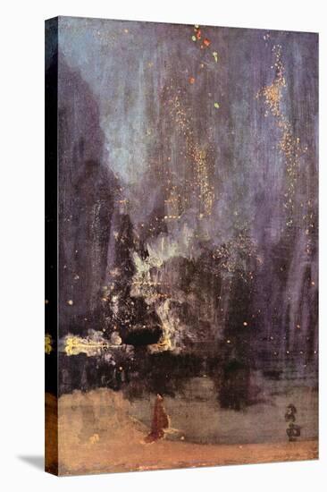 Nocturne in Black and Gold, the Falling Rocket-James Abbott McNeill Whistler-Stretched Canvas