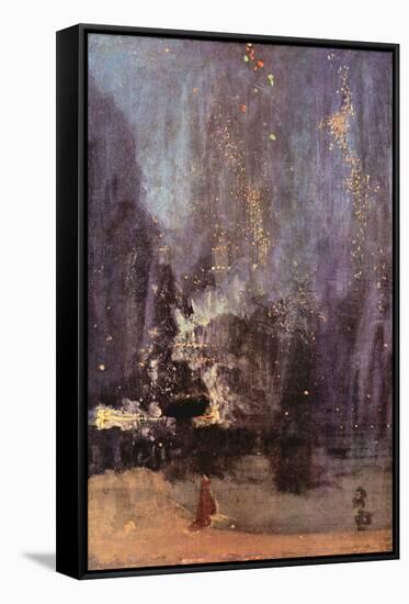 Nocturne in Black and Gold, the Falling Rocket-James Abbott McNeill Whistler-Framed Stretched Canvas