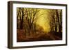 Nocturne in Gold, c.1872-John Atkinson Grimshaw-Framed Giclee Print