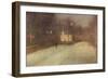 Nocturne In Gray and Gold, Snow In Chelsea-James Abbott McNeill Whistler-Framed Art Print