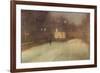Nocturne in Gray and Gold, Snow in Chelsea-James Abbott McNeill Whistler-Framed Art Print