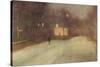 Nocturne in Gray and Gold, Snow in Chelsea-James Abbott McNeill Whistler-Stretched Canvas