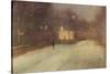 Nocturne in Gray and Gold, Snow in Chelsea-James Abbott McNeill Whistler-Stretched Canvas