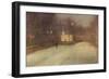 Nocturne In Gray and Gold, Snow In Chelsea-James Abbott McNeill Whistler-Framed Art Print