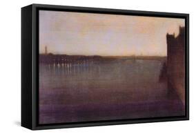 Nocturne In Gray and Gold, Westminster Bridge-James Abbott McNeill Whistler-Framed Stretched Canvas