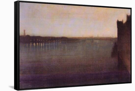 Nocturne In Gray and Gold, Westminster Bridge-James Abbott McNeill Whistler-Framed Stretched Canvas