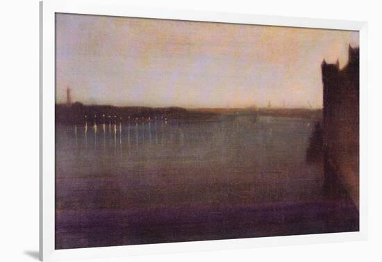 Nocturne In Gray and Gold, Westminster Bridge-James Abbott McNeill Whistler-Framed Art Print