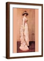 Nocturne In Pink and Gray, Portrait of Lady Meux-James Abbott McNeill Whistler-Framed Art Print