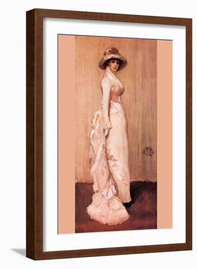 Nocturne In Pink and Gray, Portrait of Lady Meux-James Abbott McNeill Whistler-Framed Art Print