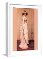 Nocturne in Pink and Gray, Portrait of Lady Meux-James Abbott McNeill Whistler-Framed Art Print