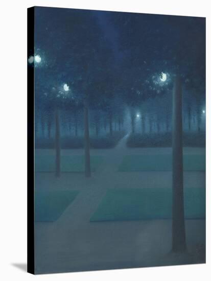 Nocturne in the Parc Royal, Brussels-William Degouve De Nuncques-Stretched Canvas