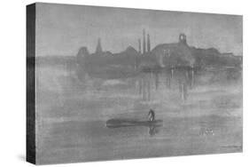 'Nocturne: The Thames at Battersea', 1878, (1904)-James Abbott McNeill Whistler-Stretched Canvas