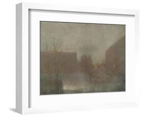 'Nocturne Trafalgar Square Chelsea Snow', 1876 (1903-1904).-James Abbott McNeill Whistler-Framed Giclee Print