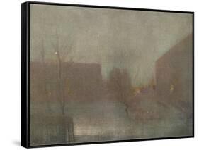 'Nocturne Trafalgar Square Chelsea Snow', 1876 (1903-1904).-James Abbott McNeill Whistler-Framed Stretched Canvas