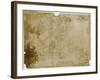 Noé lisant, près de l'arche, tenant une tablette et une corne d'abondance, assis sur des nuées-Raffaello Sanzio-Framed Giclee Print