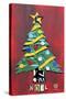 Noel Christmas Tree License Plate Art-Design Turnpike-Stretched Canvas