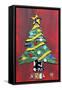 Noel Christmas Tree License Plate Art-Design Turnpike-Framed Stretched Canvas