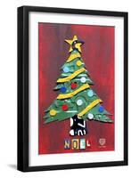 Noel Christmas Tree License Plate Art-Design Turnpike-Framed Giclee Print