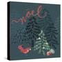 Noel Christmas Trees-Yachal Design-Stretched Canvas