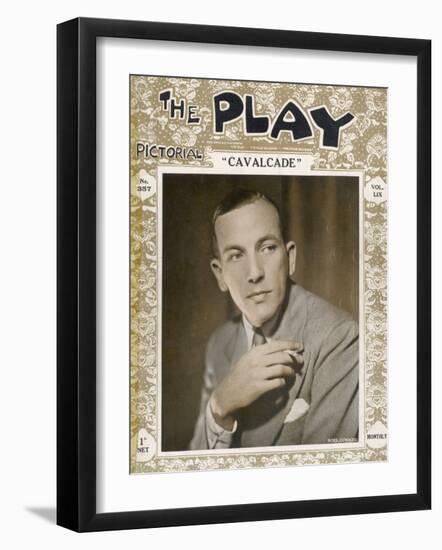 Noel Coward at the Time of His Play "Cavalcade" in 1931-null-Framed Premium Photographic Print