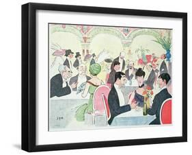 Noel Peter's Restaurant in Paris, 1914 (Colour Litho)-Sem-Framed Giclee Print