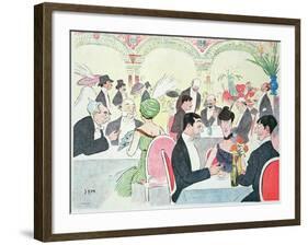 Noel Peter's Restaurant in Paris, 1914 (Colour Litho)-Sem-Framed Giclee Print