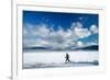 Noelle Zmuda Goes For Winter Run On The Pond Oreille Bay Trail, Sandpoint, Idaho. Lake Pend Oreille-Ben Herndon-Framed Photographic Print