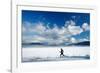 Noelle Zmuda Goes For Winter Run On The Pond Oreille Bay Trail, Sandpoint, Idaho. Lake Pend Oreille-Ben Herndon-Framed Photographic Print