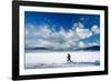 Noelle Zmuda Goes For Winter Run On The Pond Oreille Bay Trail, Sandpoint, Idaho. Lake Pend Oreille-Ben Herndon-Framed Photographic Print