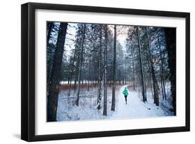 Noelle Zmuda, Winter Run At Balto Dog Park Along The Pend Oreille River Near Sandpoint, Idaho-Ben Herndon-Framed Photographic Print