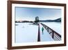 Noelle Zmuda, Winter Run At Balto Dog Park Along The Pend Oreille River Near Sandpoint, Idaho-Ben Herndon-Framed Photographic Print