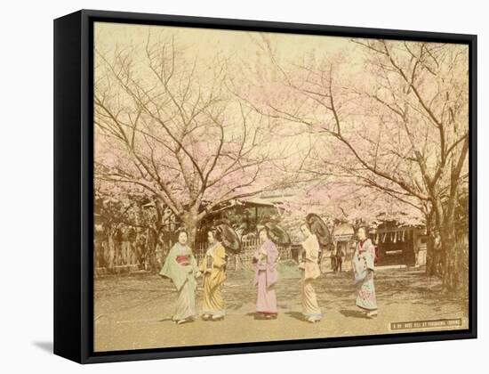 Noge Hill in Yokohama (Japan)-Felice Beato-Framed Stretched Canvas