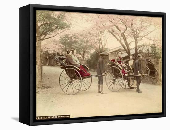 Noge Hill in Yokohama (Japan)-Felice Beato-Framed Stretched Canvas