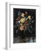 Noir Floral I-Megan Meagher-Framed Art Print