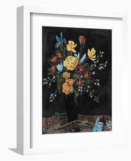 Noir Floral I-Megan Meagher-Framed Art Print